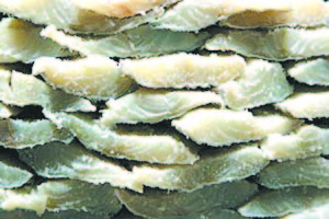Pile of new saltfish (Baccala)